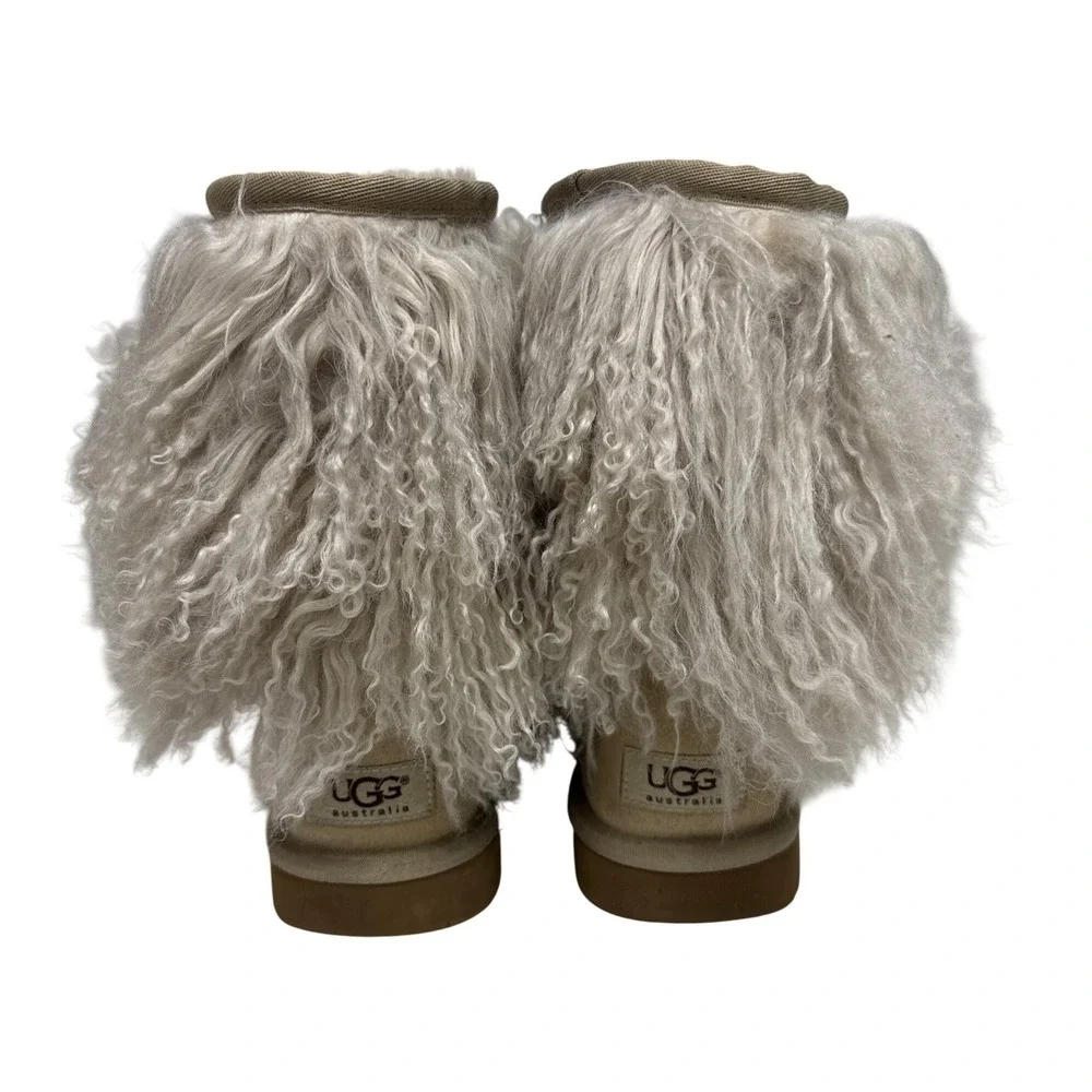 UGG Womens Australia Sheepskin Cuff Boots Sand/Natural Womens 7